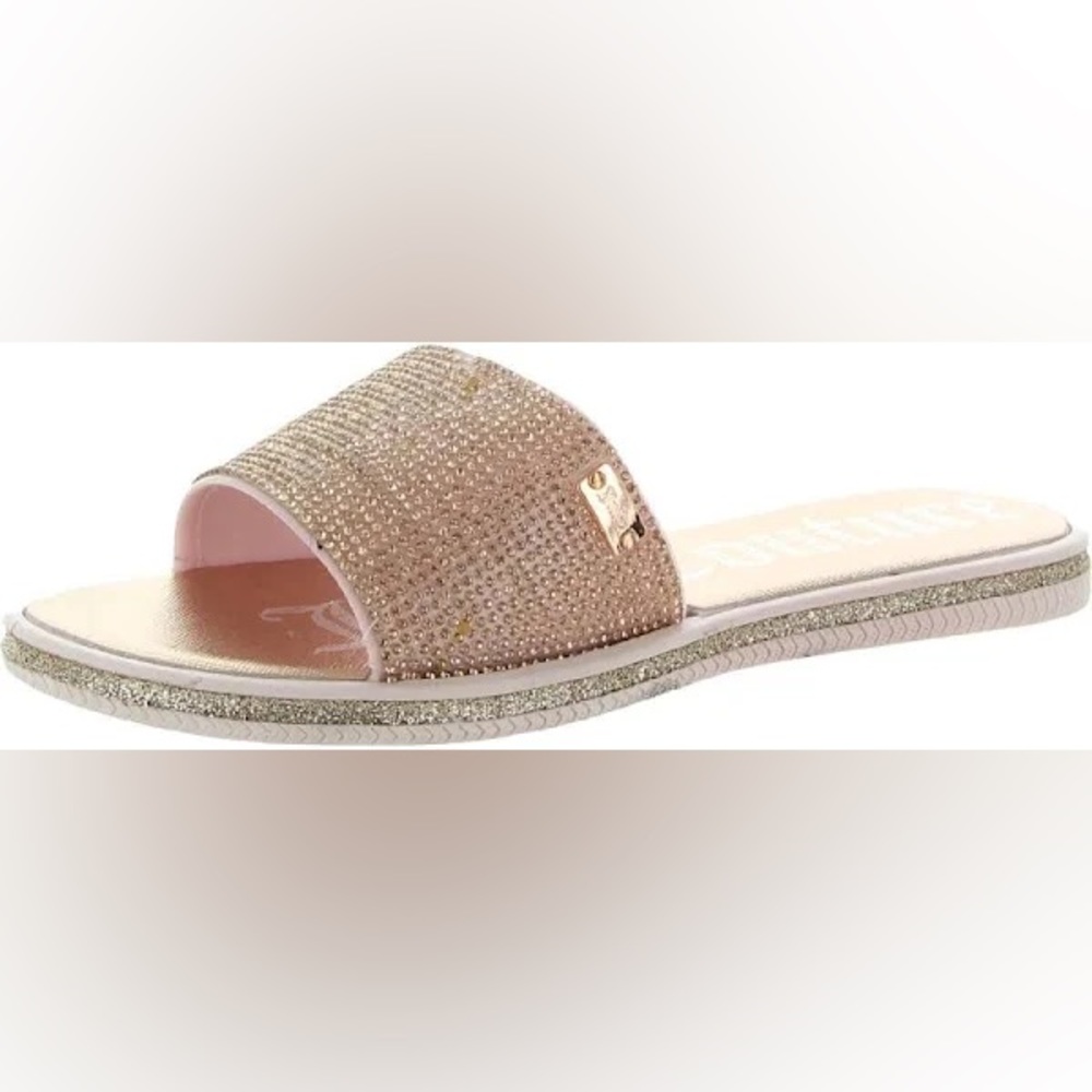 Juicy Couture Pink Yippy Beaded Sandals